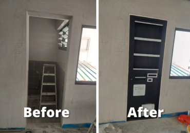Toilet Door Installation